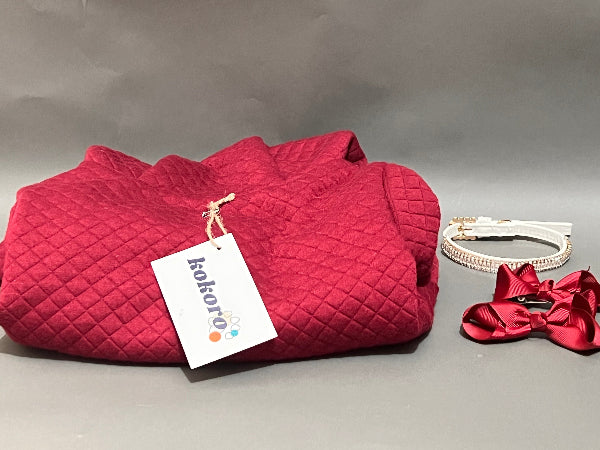 CHAQUETA ROJO VINO ACOLCHADA Y FORRADA, CALIENTITA CON COSTURA DE ROMBO , PARA PERRO PEQUEÑOS A MEDIANOS.DE BOTON A PRESIÓN.