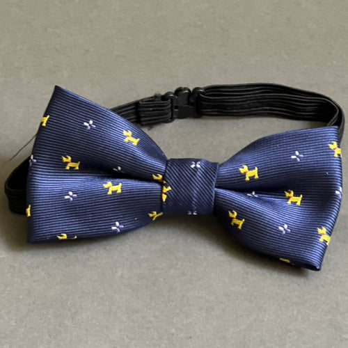 MOÑITO PARA EL CUELLO AJUSTABLE SIRVE PARA RAZAS GRANDES. AZUL MARIINO DE PERRITOS AMARILLOS.
