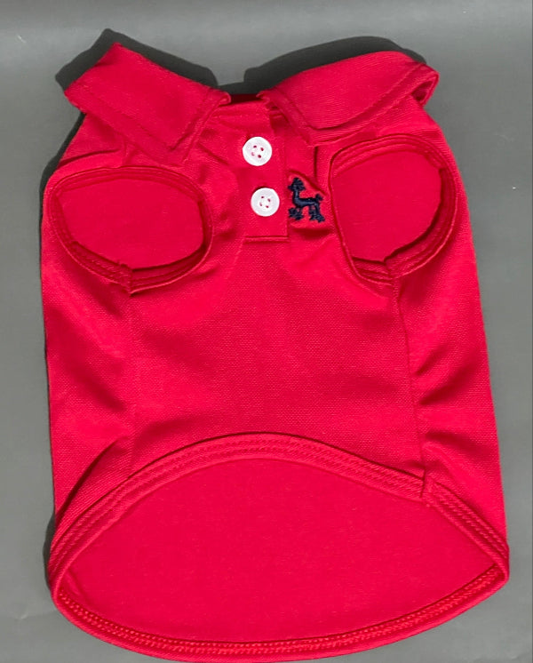 polo, sin manga, fresca, liviana, color rojo