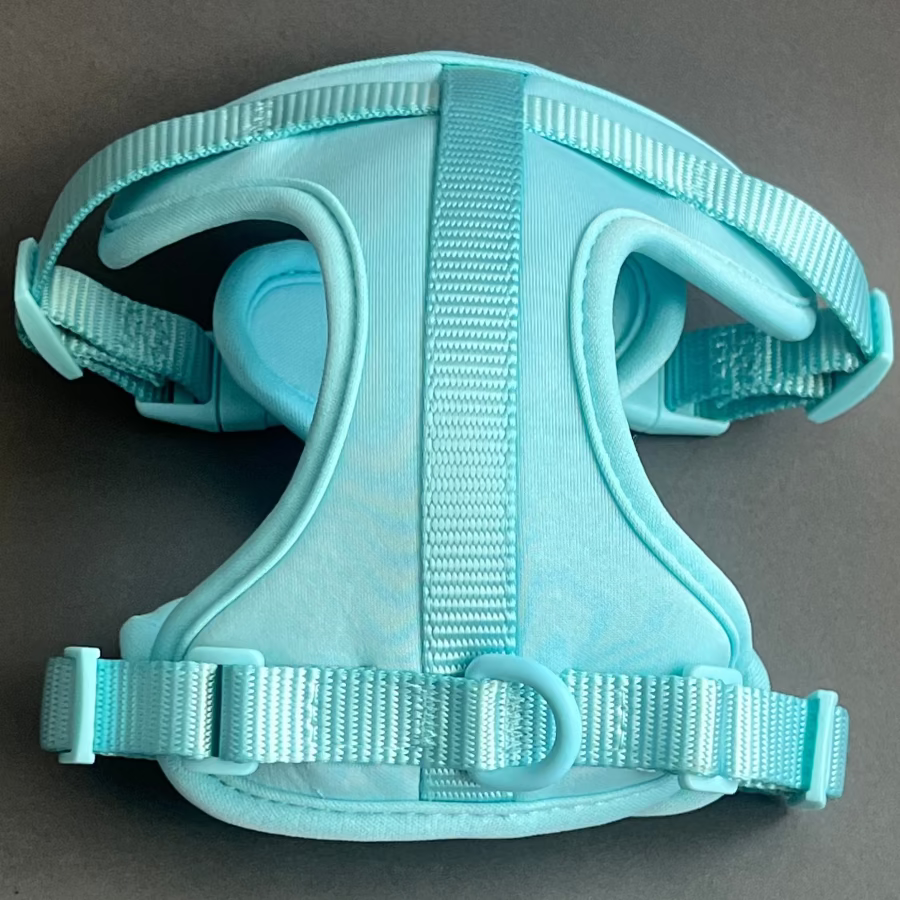 Pechera azul liviana, resistente y elegante par perros pequeños y grandes.
