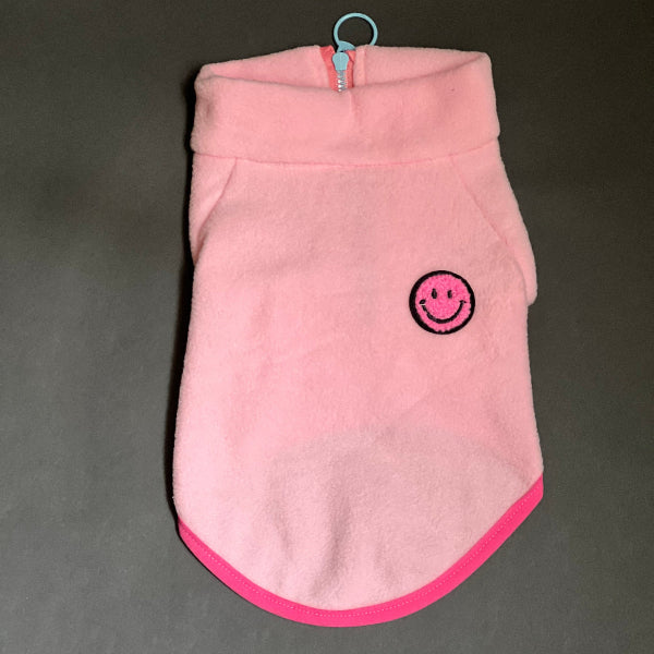 SUDADERA CON MEDIO CIERRE TELA POLAR, DELICIOSAS Y CALIENTITAS PARAR AZAS PEQUEÑAS Y GRANDES. COOLOR ROSA