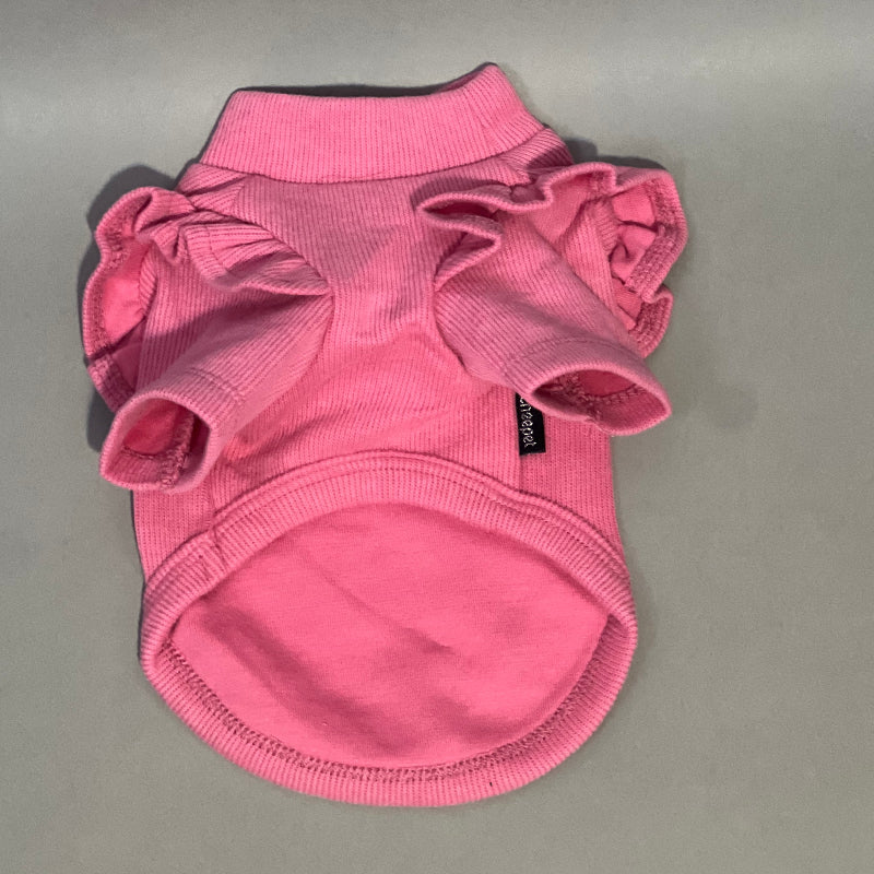 SUETER COQUETO CON OLANES,, FACIL DE PONER. COLOR ROSA