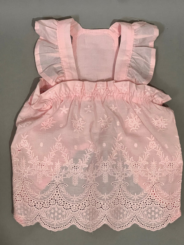 VESTIDO DE ALGODON DE TELA PERFORADA, LIGERO Y FACIL DE PONER. ELEGANTE PARA RAZAS PEQUEÑAS.
