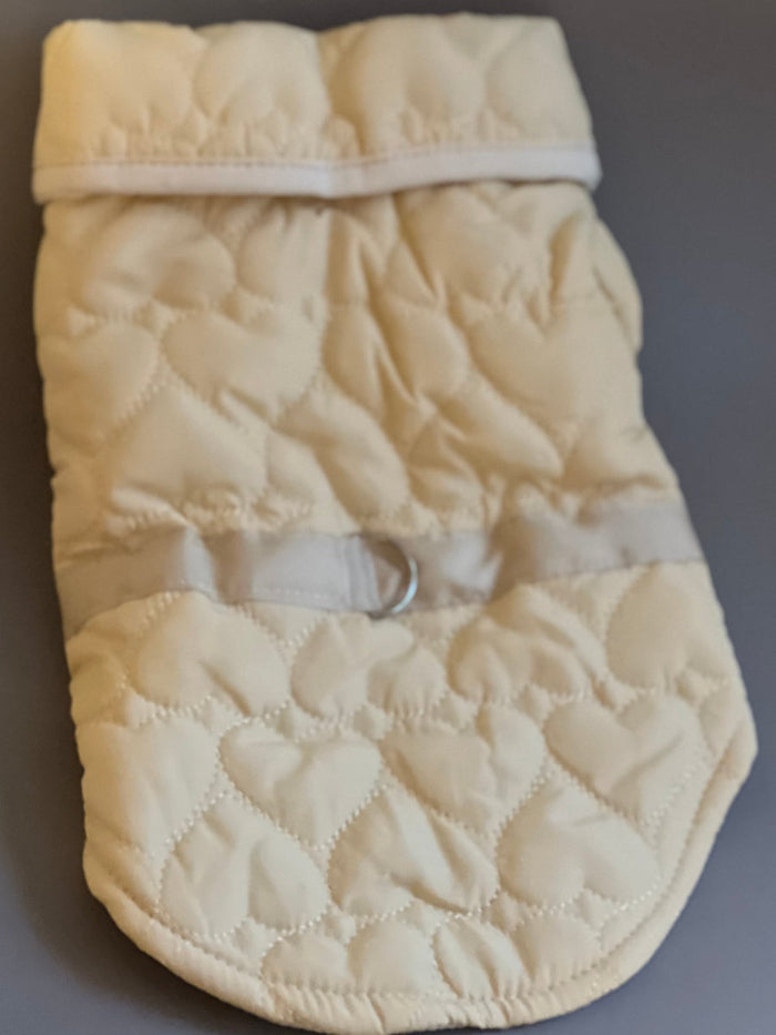 Chamarra de botones color amarillo claro para perros pequeños