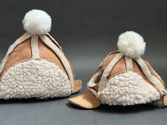GORRO TIPO AVIADOR PARA PERRO O GATO, FORRADO POR DENTRO, CALIENTITO Y EN DOS TAMAÑOS.