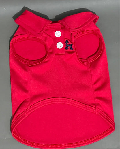 polo, sin manga, fresca, liviana, color rojo