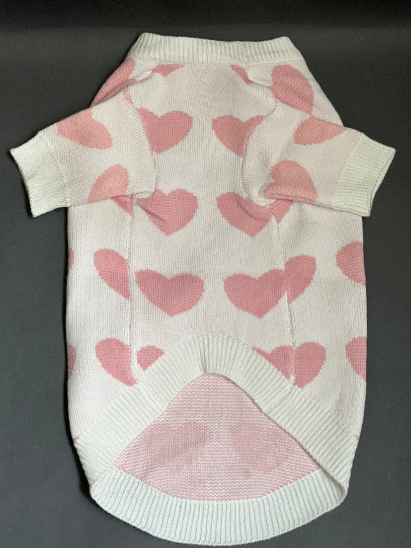 SUETER TEJIDO DE CORAZONES DEELI MUY SUAVE Y ELEGANTE. NO TIENE BOTNES NI CIERRE.
