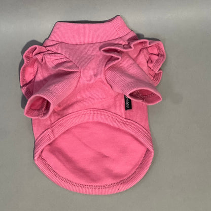 SUETER COQUETO CON OLANES,, FACIL DE PONER. COLOR ROSA