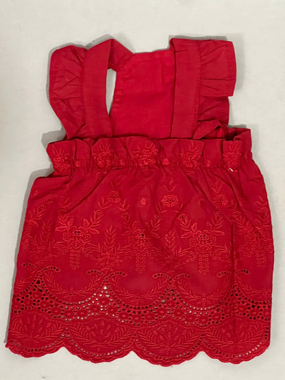 Vestido tela perforada