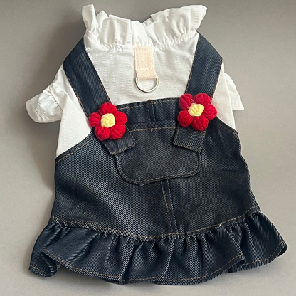 Vestido Mezclilla Flor