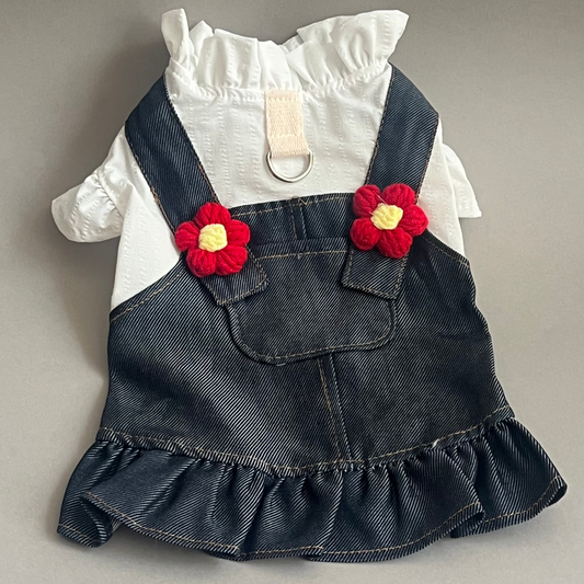 Vestido Mezclilla Flor